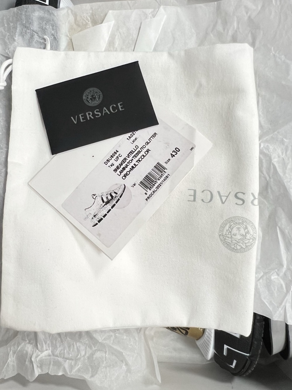 NEW Versace Trigreca Sneakers Red/Black/Grey